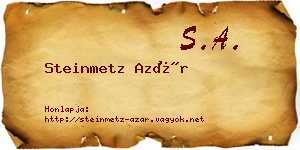 Steinmetz Azár névjegykártya